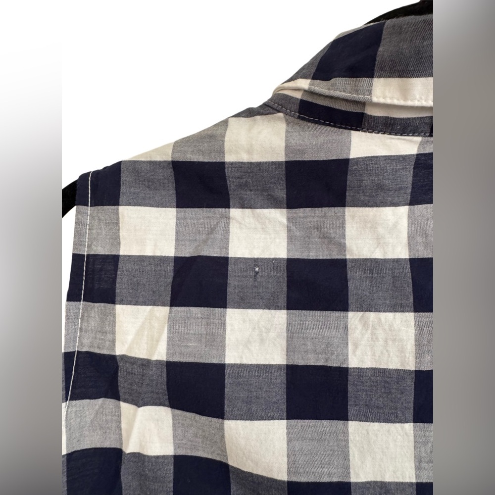 Nine West Sleeveless Gingham Shirt Dress – Size 16 - Picture 8 of 9